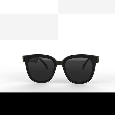 New Smart Bluetooth Glasses Sunglasses – Wireless Audio with black frame and dark lenses, offering UV protection and hands-free calling features.