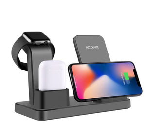Vertical wireless charging stand for smartphones with fast Qi-enabled charging, sleek ergonomic design, and hands-free viewing—perfect for iPhone, Samsung Galaxy, and other wireless charging devices